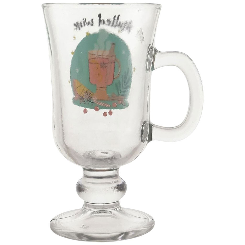 Келих для глінтвейну скляний декорований 230 мл - № 2 Келих для глінтвейну скляний декорований 230 мл - № 2