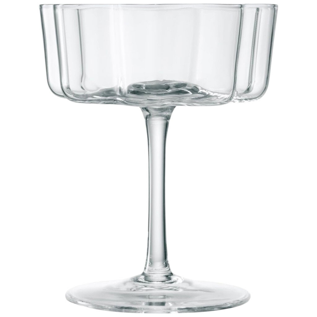 Бокал для шампанского стеклянный волнистый в ассортименте 250 мл - № 2 Бокал для шампанского стеклянный волнистый в ассортименте 250 мл - № 2