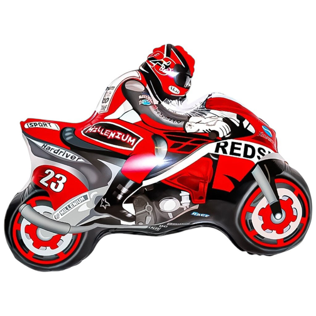 Кулька повітряна поліетиленова Мотоцикліст - № 1 Кулька повітряна поліетиленова Мотоцикліст - № 1