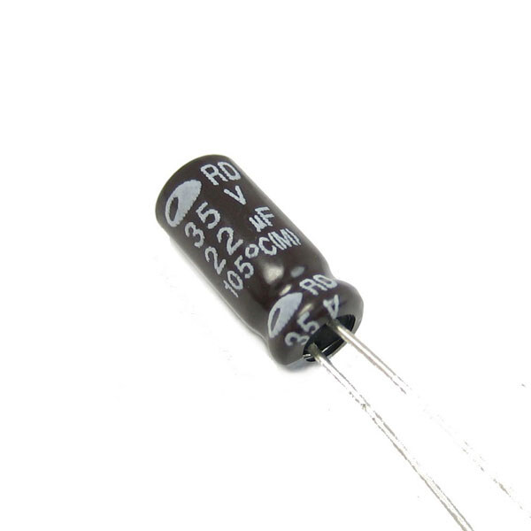 Конденсатор электролитический ECAP-RD-22mkf - 35v (105°C) (RD) - № 1 Конденсатор электролитический ECAP-RD-22mkf - 35v (105°C) (RD) - № 1