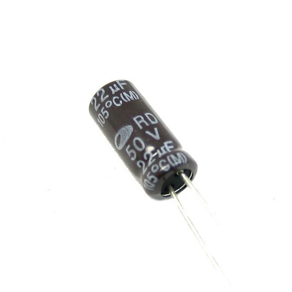 Конденсатор электролитический ECAP-RD-22mkf - 50v (105°C) (RD) - № 1 Конденсатор электролитический ECAP-RD-22mkf - 50v (105°C) (RD) - № 1