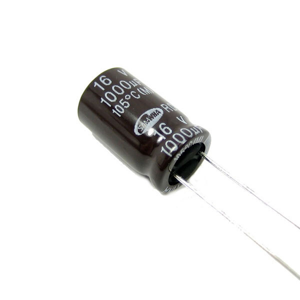 Конденсатор електролітичний ECAP-RD-1000mkf - 16v (105°C) (RD) - № 1 Конденсатор електролітичний ECAP-RD-1000mkf - 16v (105°C) (RD) - № 1