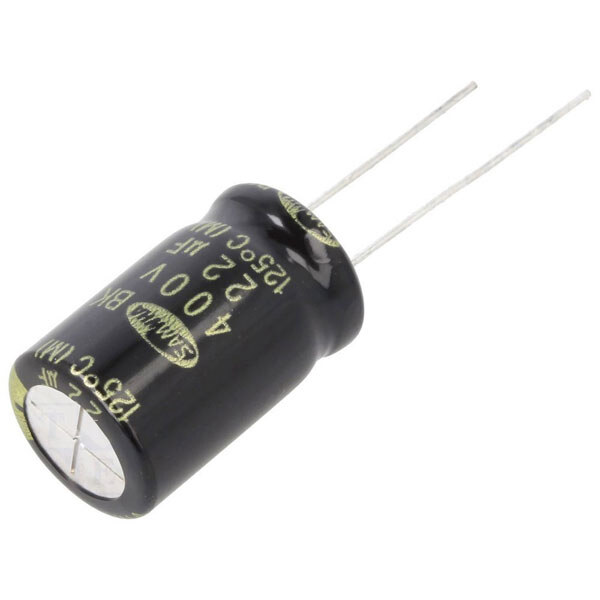 Конденсатор электролитический ECAP-BK-22mkf - 400v (125 C) (BK) - № 1 Конденсатор электролитический ECAP-BK-22mkf - 400v (125 C) (BK) - № 1