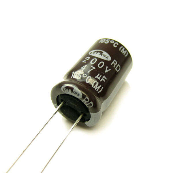 Конденсатор електролітичний ECAP-RD-47mkf - 200v (105°C) (RD) - № 1 Конденсатор електролітичний ECAP-RD-47mkf - 200v (105°C) (RD) - № 1