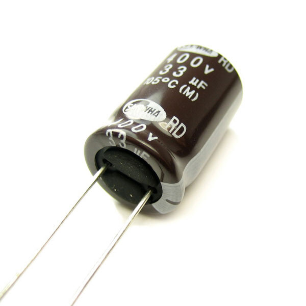 Конденсатор електролітичний ECAP-RD-33mkf - 400v (105°C) (RD) - № 1 Конденсатор електролітичний ECAP-RD-33mkf - 400v (105°C) (RD) - № 1