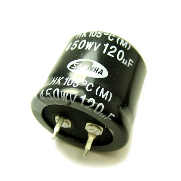 Конденсатор электролитический ECAP-HK-120mkf - 450v** (105°C) (HK) - № 1 Конденсатор электролитический ECAP-HK-120mkf - 450v** (105°C) (HK) - № 1