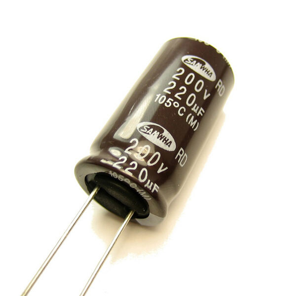 Конденсатор электролитический ECAP-RD-220mkf - 200v (105°C) (RD) - № 1 Конденсатор электролитический ECAP-RD-220mkf - 200v (105°C) (RD) - № 1