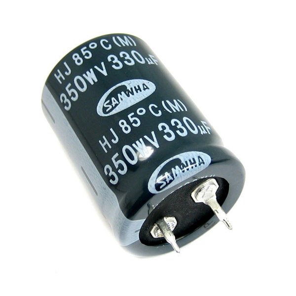 Конденсатор электролитический ECAP-HJ-330mkf - 350v (mini) (HJ) - № 1 Конденсатор электролитический ECAP-HJ-330mkf - 350v (mini) (HJ) - № 1