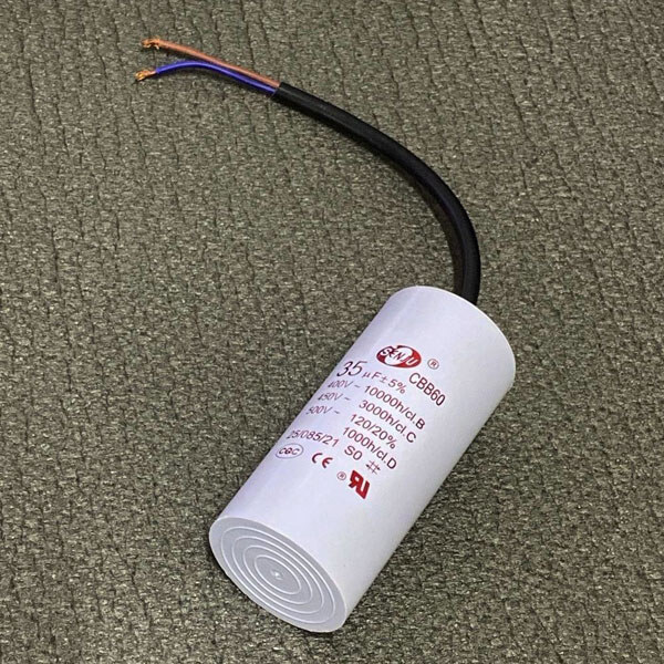 Конденсатор фазовий CBB-60 35mkf - 450 VAC (±5%) Гибкі вивод. - № 1 Конденсатор фазовий CBB-60 35mkf - 450 VAC (±5%) Гибкі вивод. - № 1