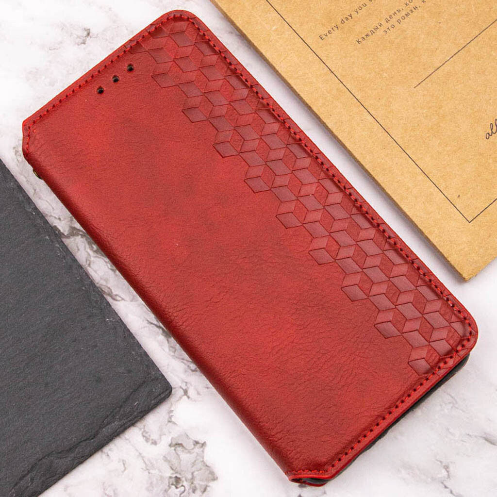 Чохол (книжка) Xiaomi Poco C85 / Redmi 15C, GETMAN Cubic, Червоний - № 6 Чохол (книжка) Xiaomi Poco C85 / Redmi 15C, GETMAN Cubic, Червоний - № 6