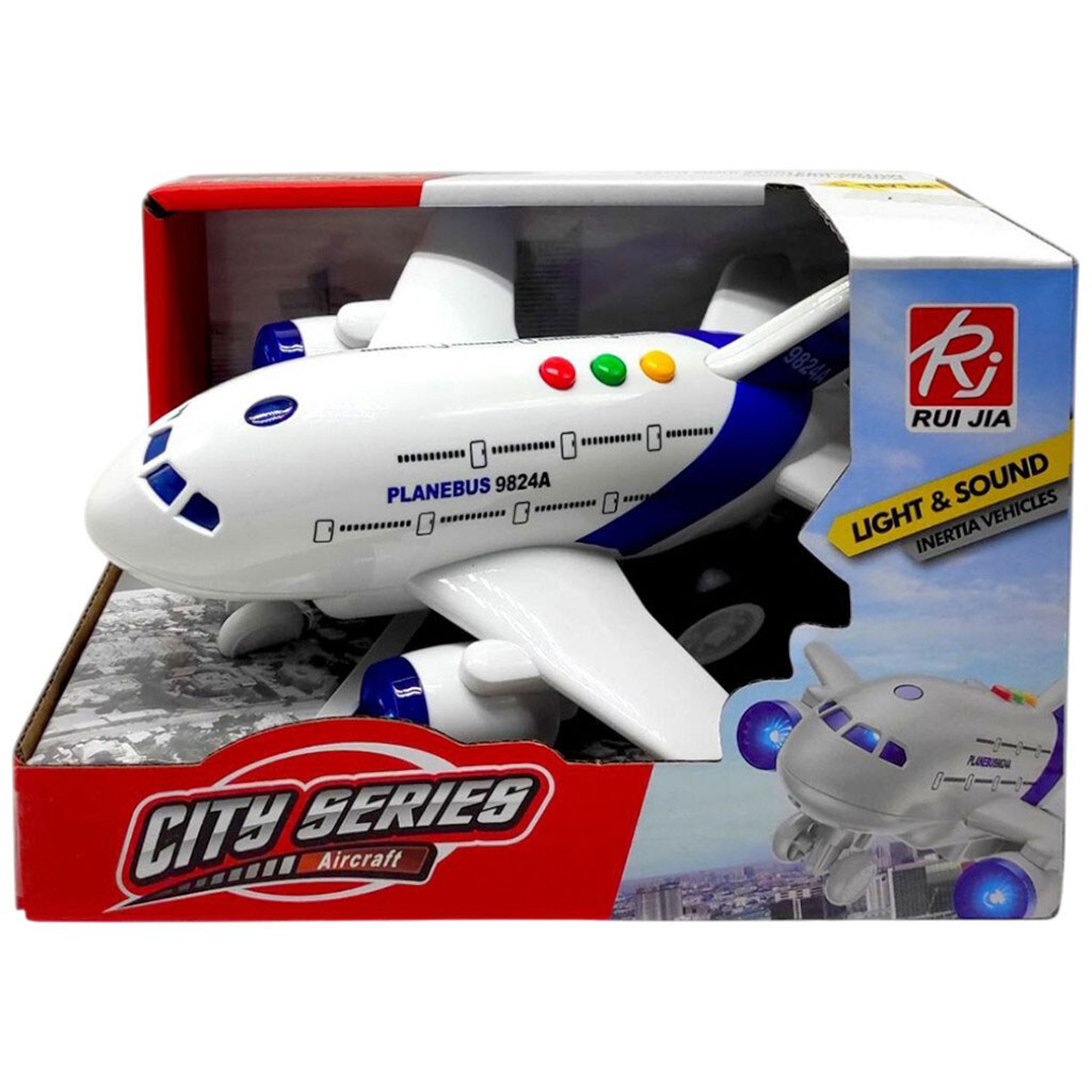 Літак інерційний, озвучений, зі світлом, Rui Jia - № 1 Літак інерційний, озвучений, зі світлом, Rui Jia - № 1