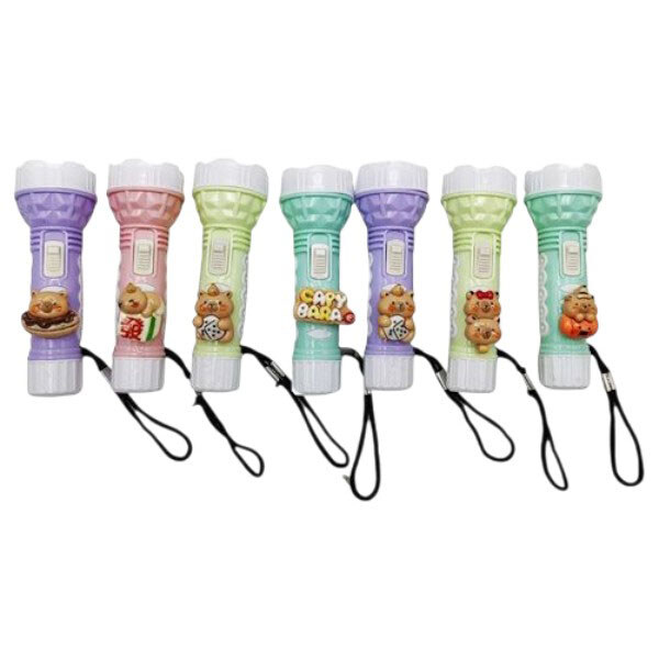 Ліхтарик ручний дитячий "Капібара", 9 см, мікс, Mic - № 1 Ліхтарик ручний дитячий "Капібара", 9 см, мікс, Mic - № 1