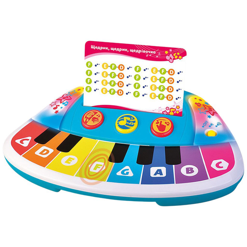 Піаніно "Кольорові нотки", світло, Kiddi Smart - № 1 Піаніно "Кольорові нотки", світло, Kiddi Smart - № 1
