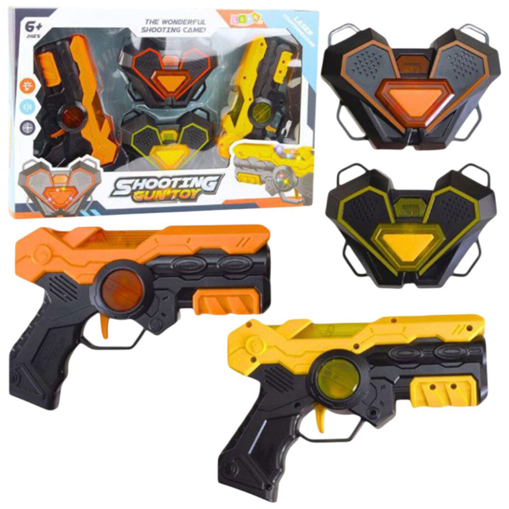 Пістолети з мішенями 2 пістолети, помаранчевий+жовтий, Mic - № 1 Пістолети з мішенями 2 пістолети, помаранчевий+жовтий, Mic - № 1