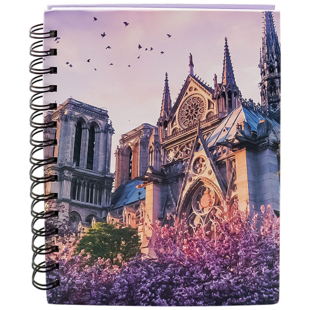 Блокнот на спіралі з принтом "Міста світу" - № 1 Блокнот на спіралі з принтом "Міста світу" - № 1