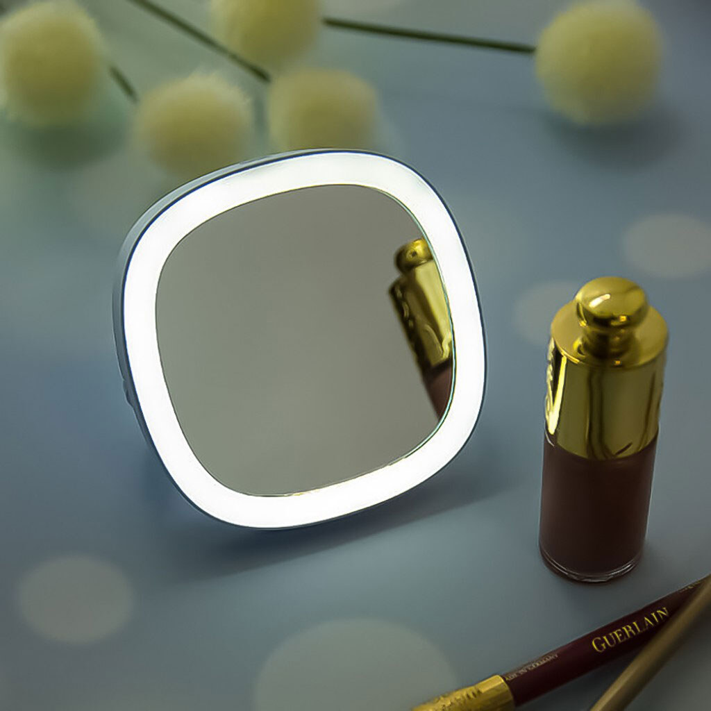 Зеркало настольное LED Bathroom Solutions, 8,5х8,5 см - № 3 Зеркало настольное LED Bathroom Solutions, 8,5х8,5 см - № 3