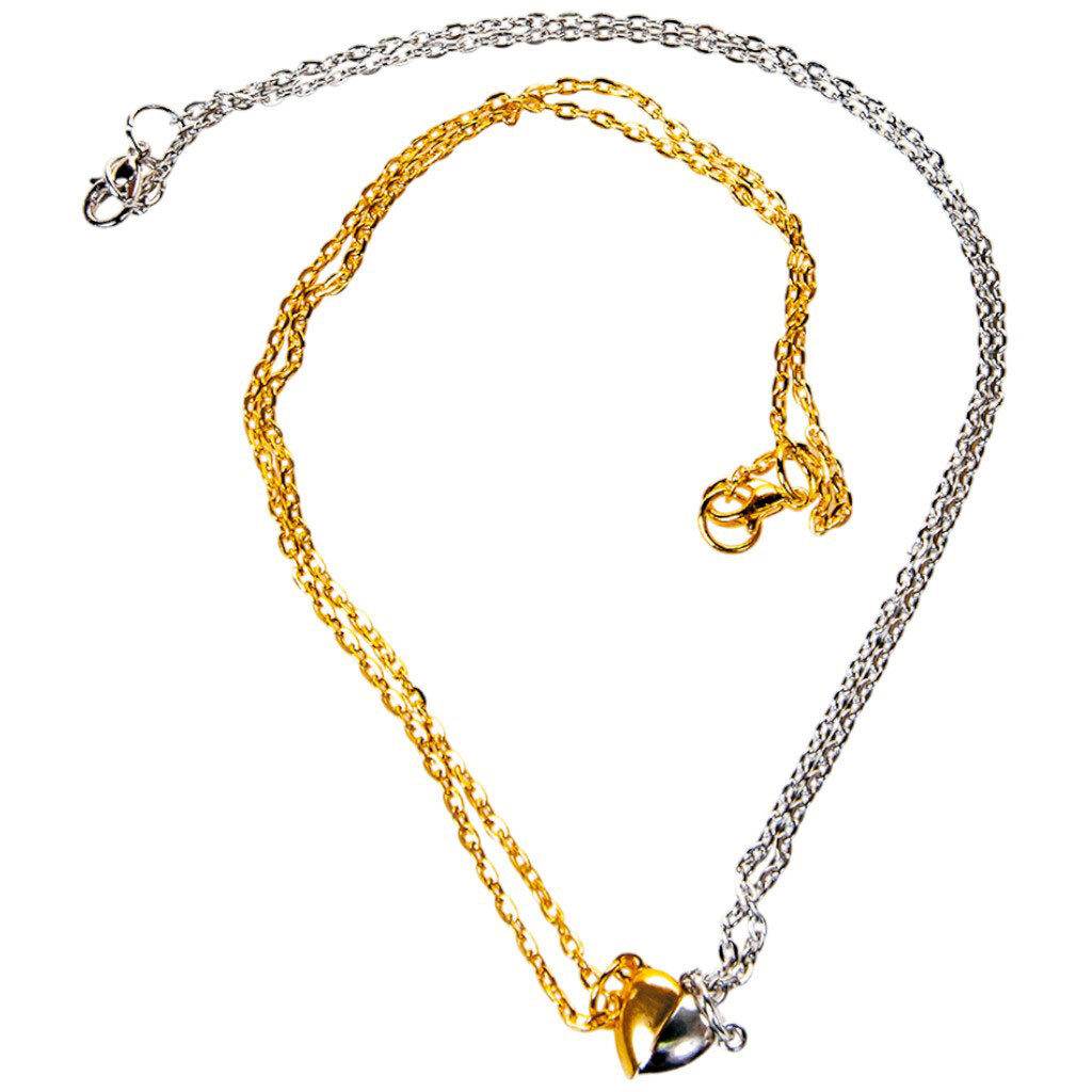 Набор цепочек на шею парных с подвеской, 2 шт. - № 1 Набор цепочек на шею парных с подвеской, 2 шт. - № 1