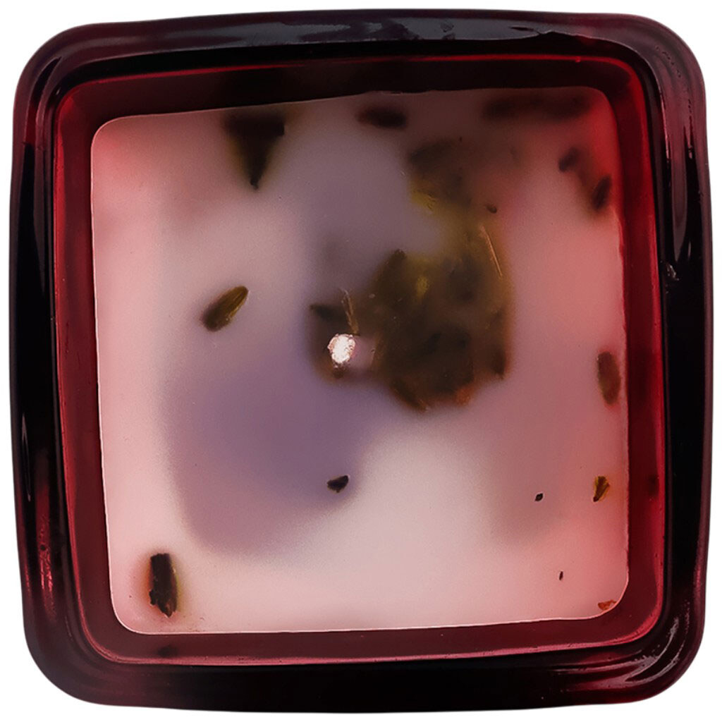 Свеча декоративная квадратная в стеклянной емкости - № 2 Свеча декоративная квадратная в стеклянной емкости - № 2