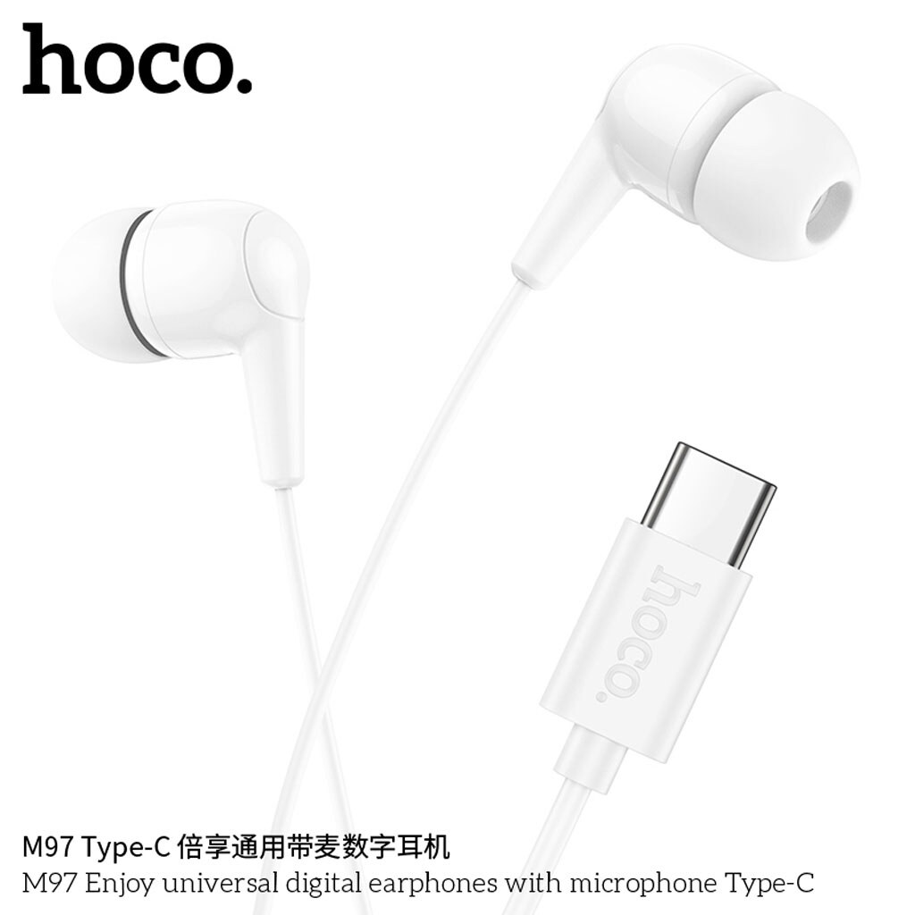 Навушники Hoco M97 Enjoy, З мікрофоном, Білий - № 2 Навушники Hoco M97 Enjoy, З мікрофоном, Білий - № 2