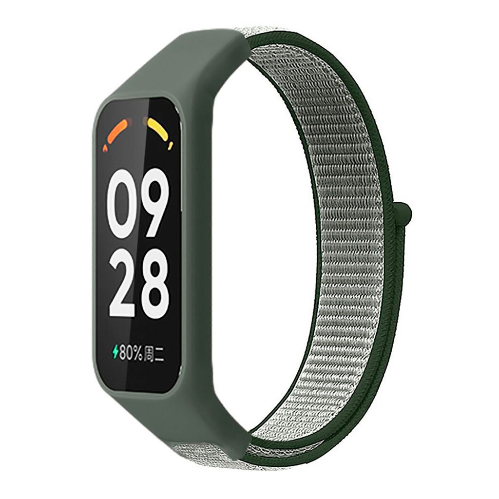 Ремешок Xiaomi Mi Band 8 Active / Redmi Smart Band 2, Nylon, Dark Olive, Оливковый - № 1 Ремешок Xiaomi Mi Band 8 Active / Redmi Smart Band 2, Nylon, Dark Olive, Оливковый - № 1