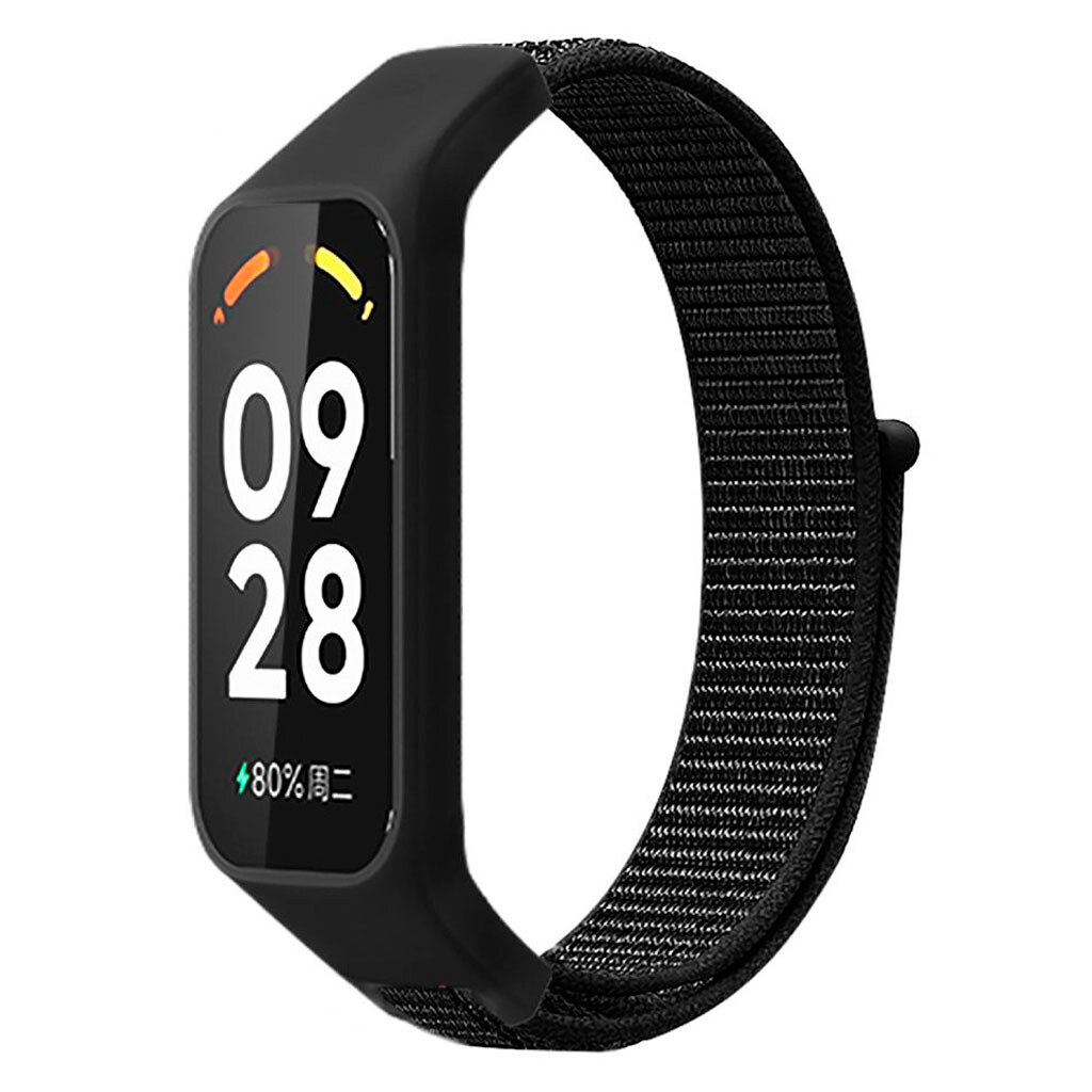 Ремешок Xiaomi Mi Band 8 Active / Redmi Smart Band 2, Nylon, Pure Black, Черный - № 1 Ремешок Xiaomi Mi Band 8 Active / Redmi Smart Band 2, Nylon, Pure Black, Черный - № 1