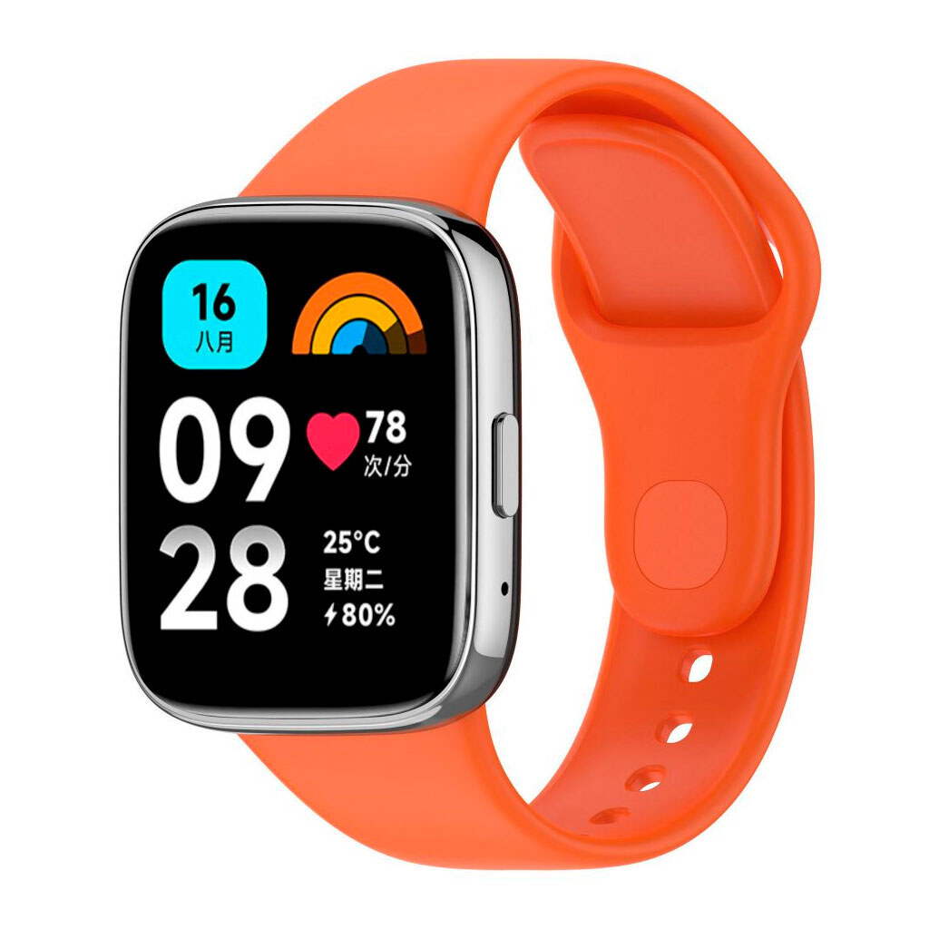 Ремешок Xiaomi Redmi Watch 3 Active / Redmi Watch 3 Lite, Silicone Band, Оранжевый - № 1 Ремешок Xiaomi Redmi Watch 3 Active / Redmi Watch 3 Lite, Silicone Band, Оранжевый - № 1