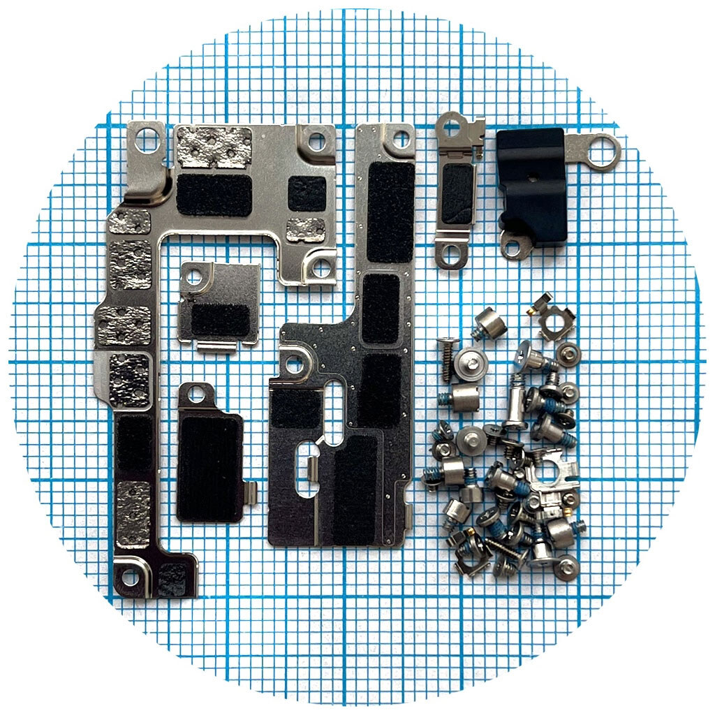 Набір гвинтів та кріпильно-притискних планок Apple iPhone 16 - № 1 Набір гвинтів та кріпильно-притискних планок Apple iPhone 16 - № 1