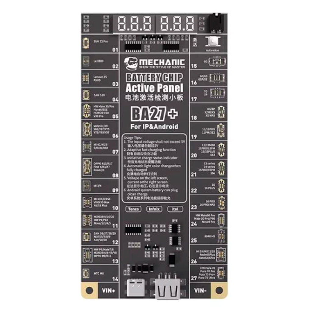 Плата за активацію акумуляторів Mechanic BA27+ - № 1 Плата за активацію акумуляторів Mechanic BA27+ - № 1