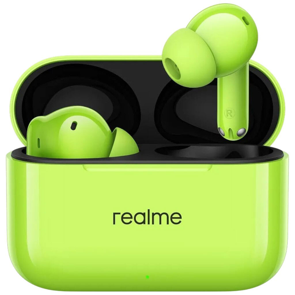 Bluetooth-гарнитура Realme Buds T200, С микрофоном, Стерео, Зеленый - № 1 Bluetooth-гарнитура Realme Buds T200, С микрофоном, Стерео, Зеленый - № 1