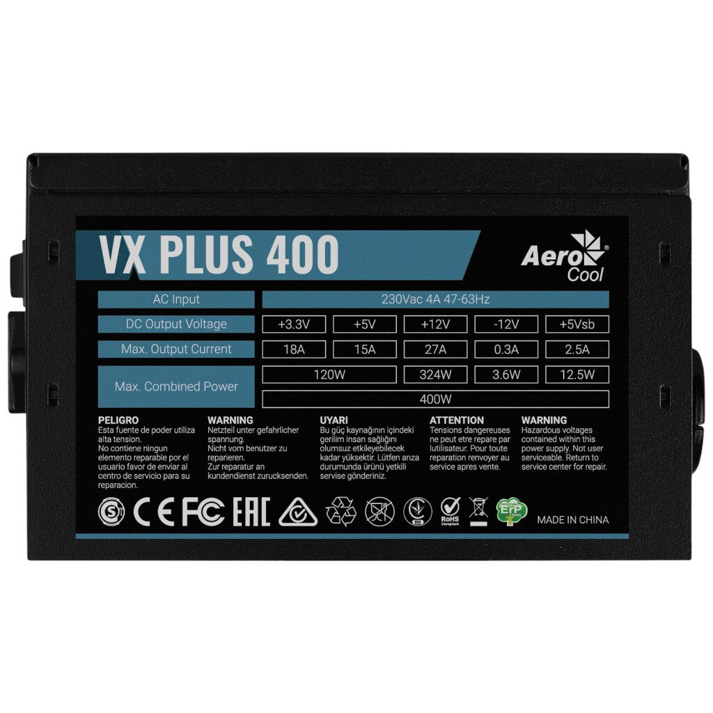 Блок живлення для корпусів AeroCool VX Plus Stealth 400 - № 5 Блок живлення для корпусів AeroCool VX Plus Stealth 400 - № 5
