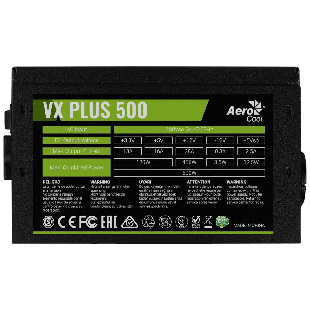 Блок живлення для корпусів AeroCool VX Plus Stealth 500 - № 5 Блок живлення для корпусів AeroCool VX Plus Stealth 500 - № 5