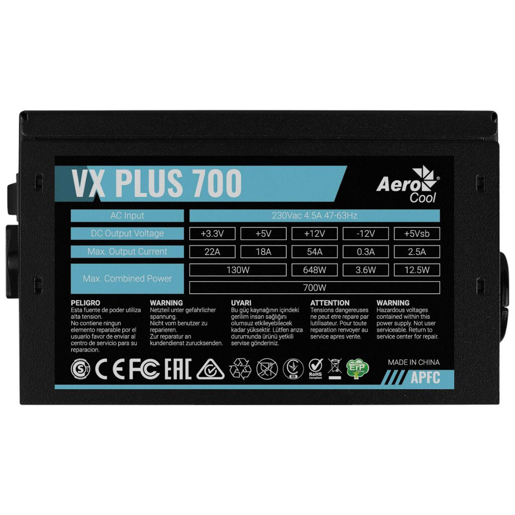 Блок живлення для корпусів AeroCool VX Plus Stealth 700 - № 5 Блок живлення для корпусів AeroCool VX Plus Stealth 700 - № 5