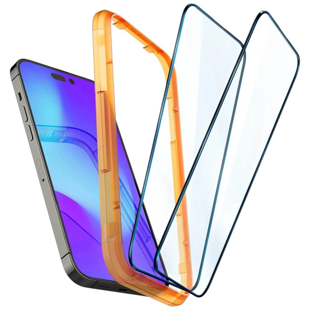 Захисне скло Apple iPhone 14 Pro, Spigen, Чорний - № 2 Захисне скло Apple iPhone 14 Pro, Spigen, Чорний - № 2