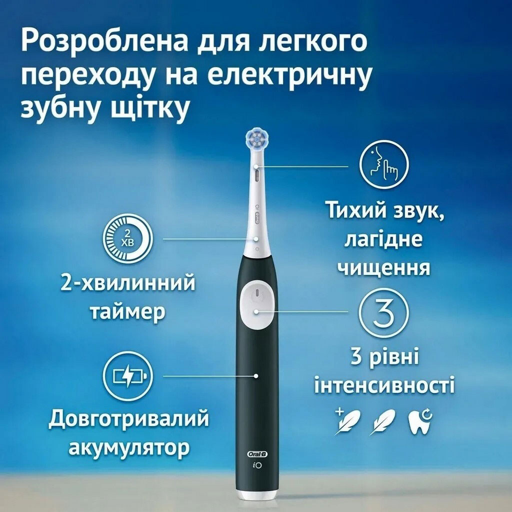 Електрична зубна щітка Braun Oral-B iO Series 2 iOS2.1C9.0, Зелений - № 3 Електрична зубна щітка Braun Oral-B iO Series 2 iOS2.1C9.0, Зелений - № 3