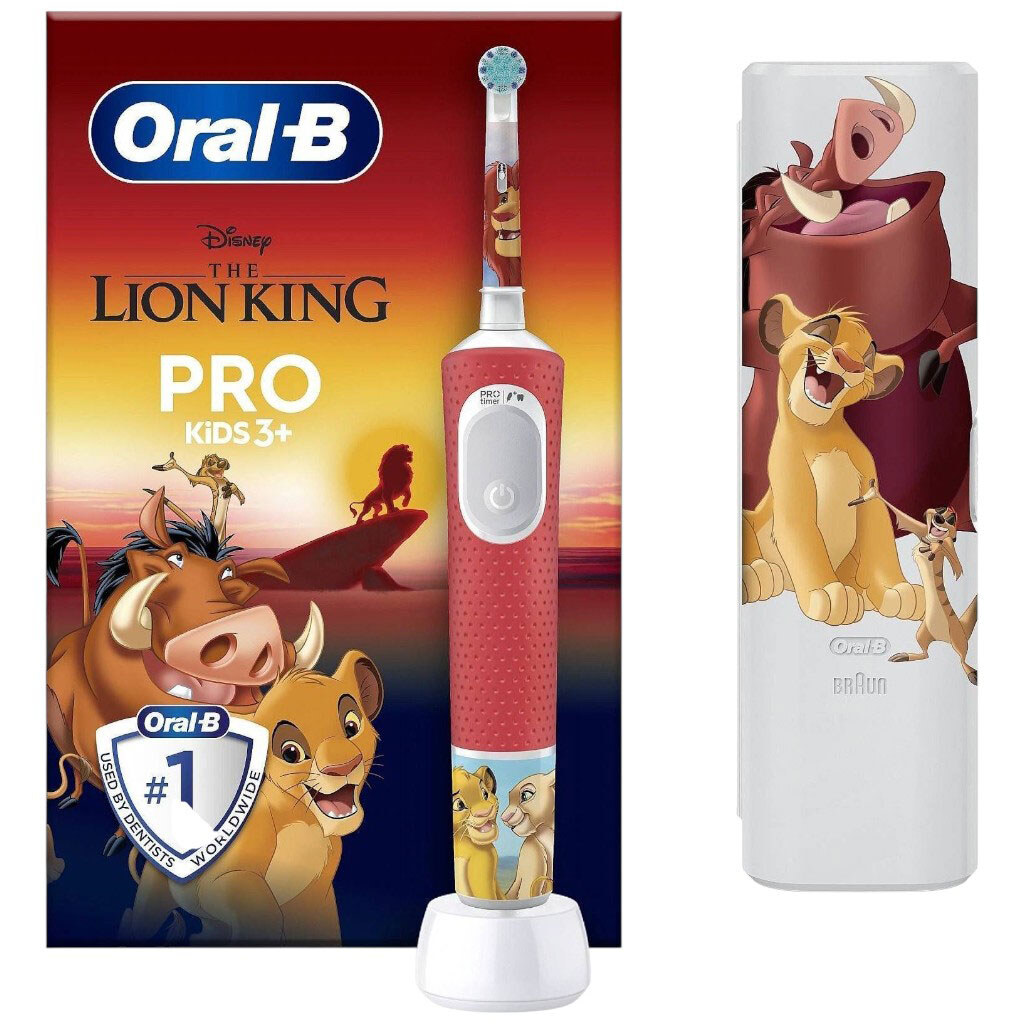 Електрична зубна щітка Braun Oral-B Kids Lion King D103.413.2KX, Червоний - № 2 Електрична зубна щітка Braun Oral-B Kids Lion King D103.413.2KX, Червоний - № 2