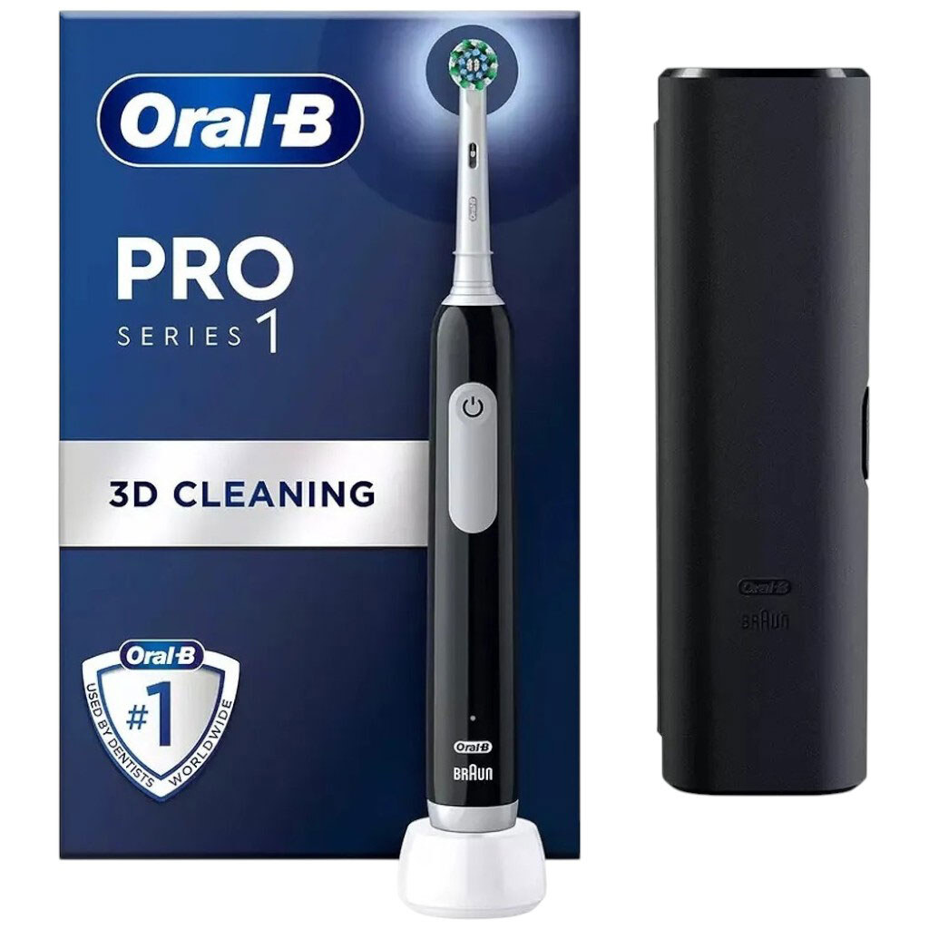 Електрична зубна щітка Braun Oral-B Pro1 D305.513.3X CrossAction, Чорний - № 2 Електрична зубна щітка Braun Oral-B Pro1 D305.513.3X CrossAction, Чорний - № 2