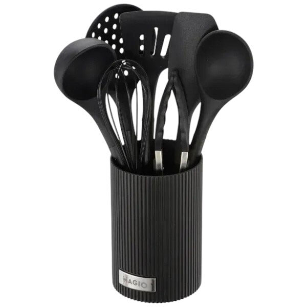 Набор кухонных принадлежностей Magio MG-1128, Черный - № 1 Набор кухонных принадлежностей Magio MG-1128, Черный - № 1