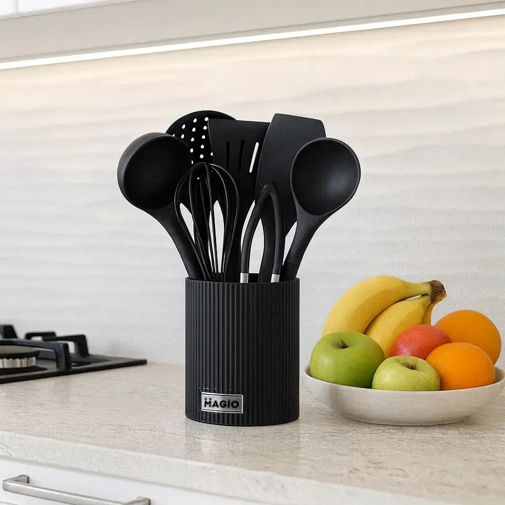 Набор кухонных принадлежностей Magio MG-1128, Черный - № 2 Набор кухонных принадлежностей Magio MG-1128, Черный - № 2
