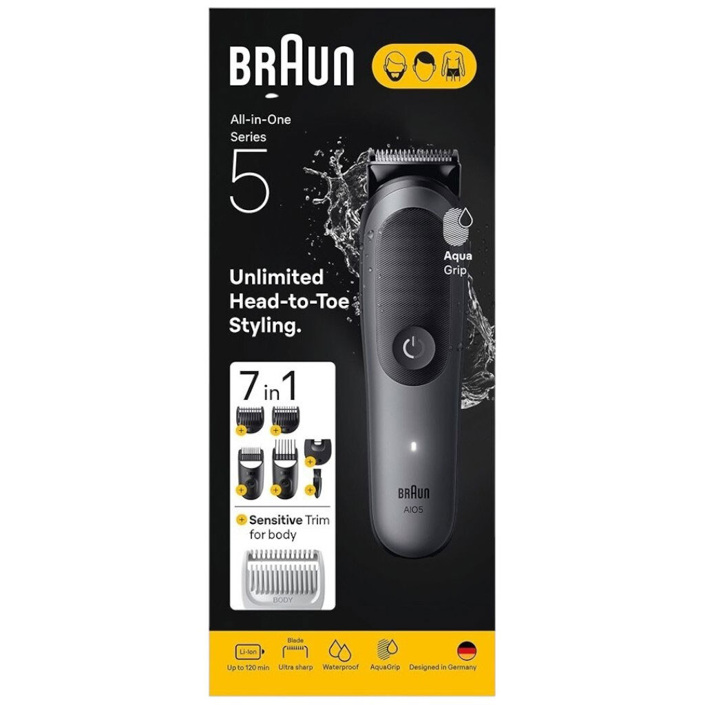 Тример Braun AIO 5520, Чорний - № 4 Тример Braun AIO 5520, Чорний - № 4