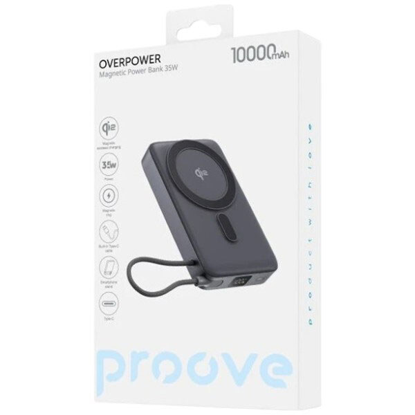 Портативная батарея (Power Bank) Proove OverPower Qi2, 10000 mAh, Серый - № 3 Портативная батарея (Power Bank) Proove OverPower Qi2, 10000 mAh, Серый - № 3