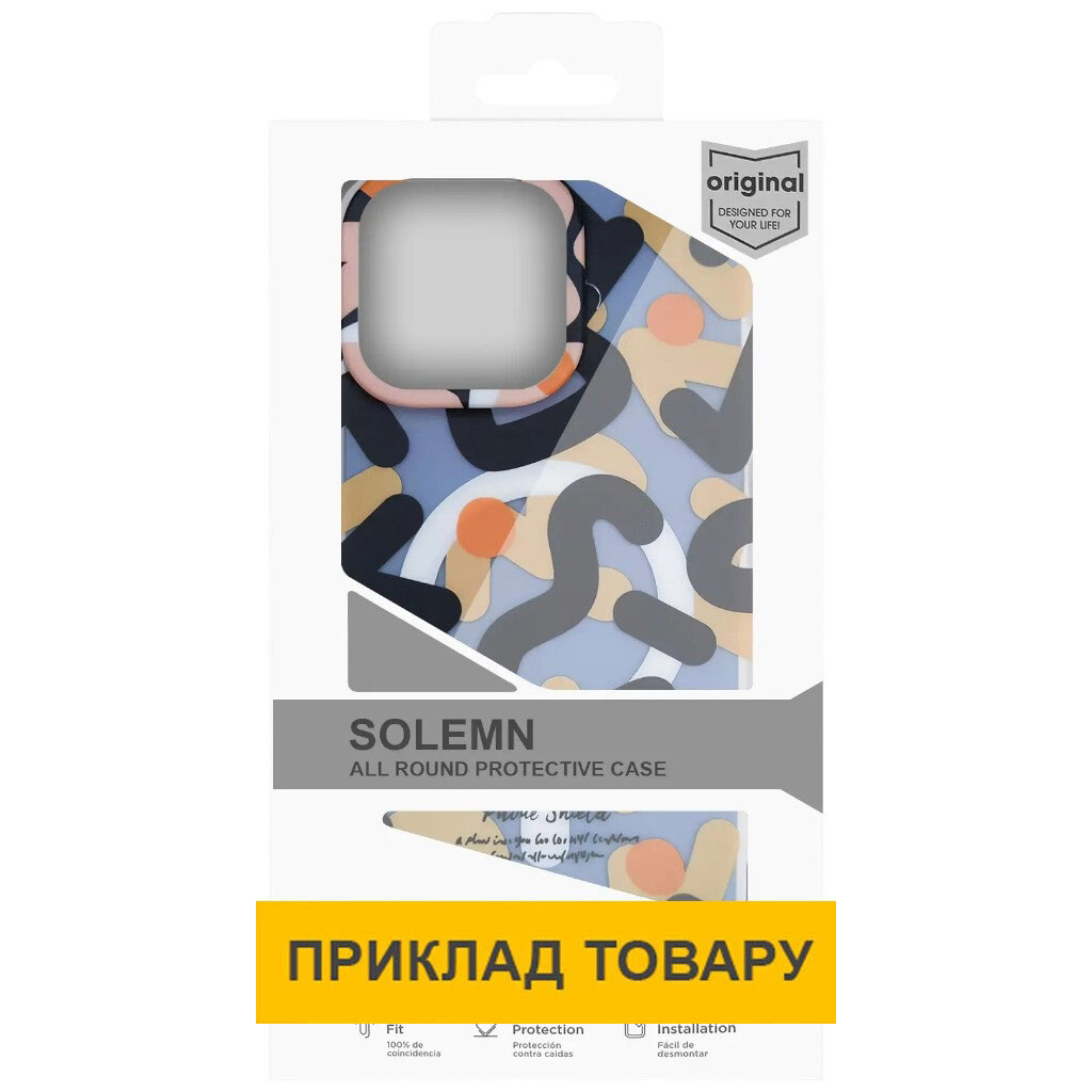 Чохол (накладка) Apple iPhone 16, Epik Pastel Chaos, MagSafe, Чорний - № 2 Чохол (накладка) Apple iPhone 16, Epik Pastel Chaos, MagSafe, Чорний - № 2