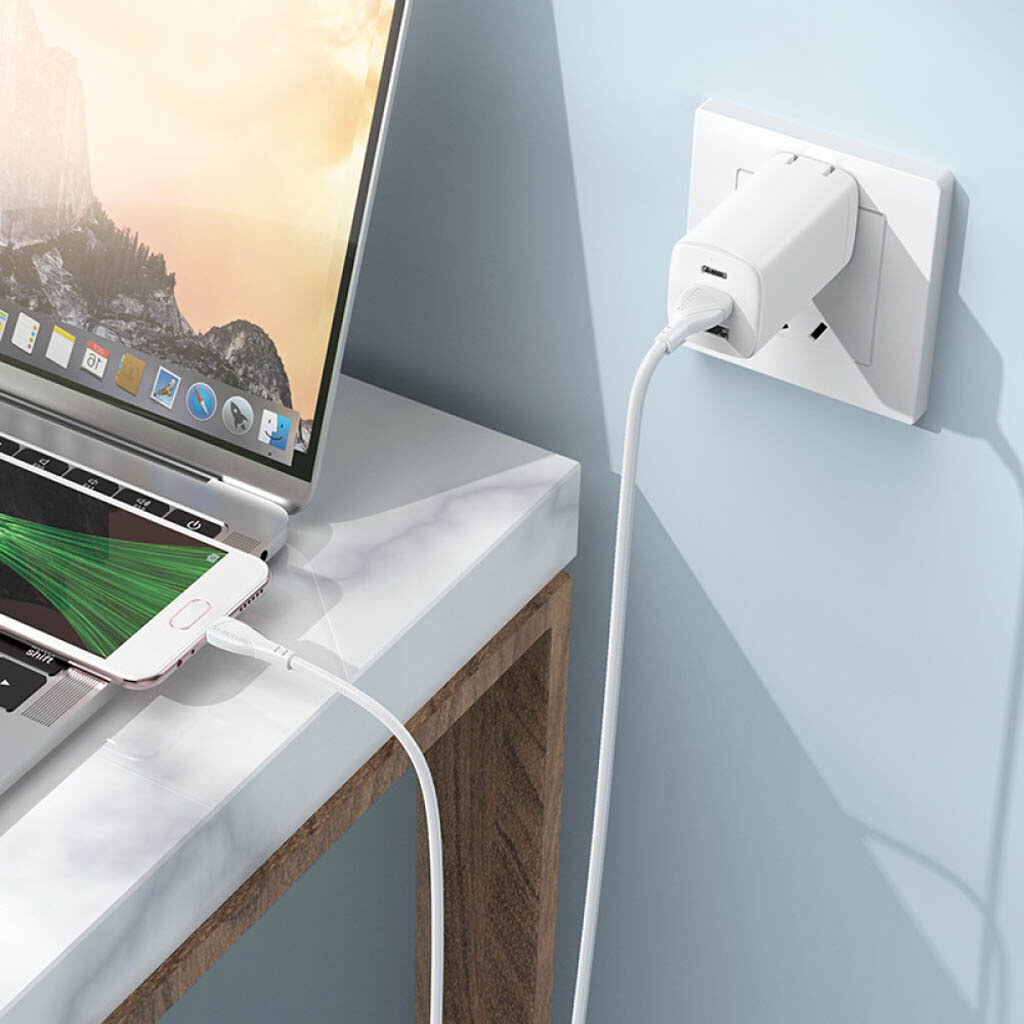 USB кабель Borofone BX121 Energy, mciroUSB, 1.0 м., Білий - № 4 USB кабель Borofone BX121 Energy, mciroUSB, 1.0 м., Білий - № 4