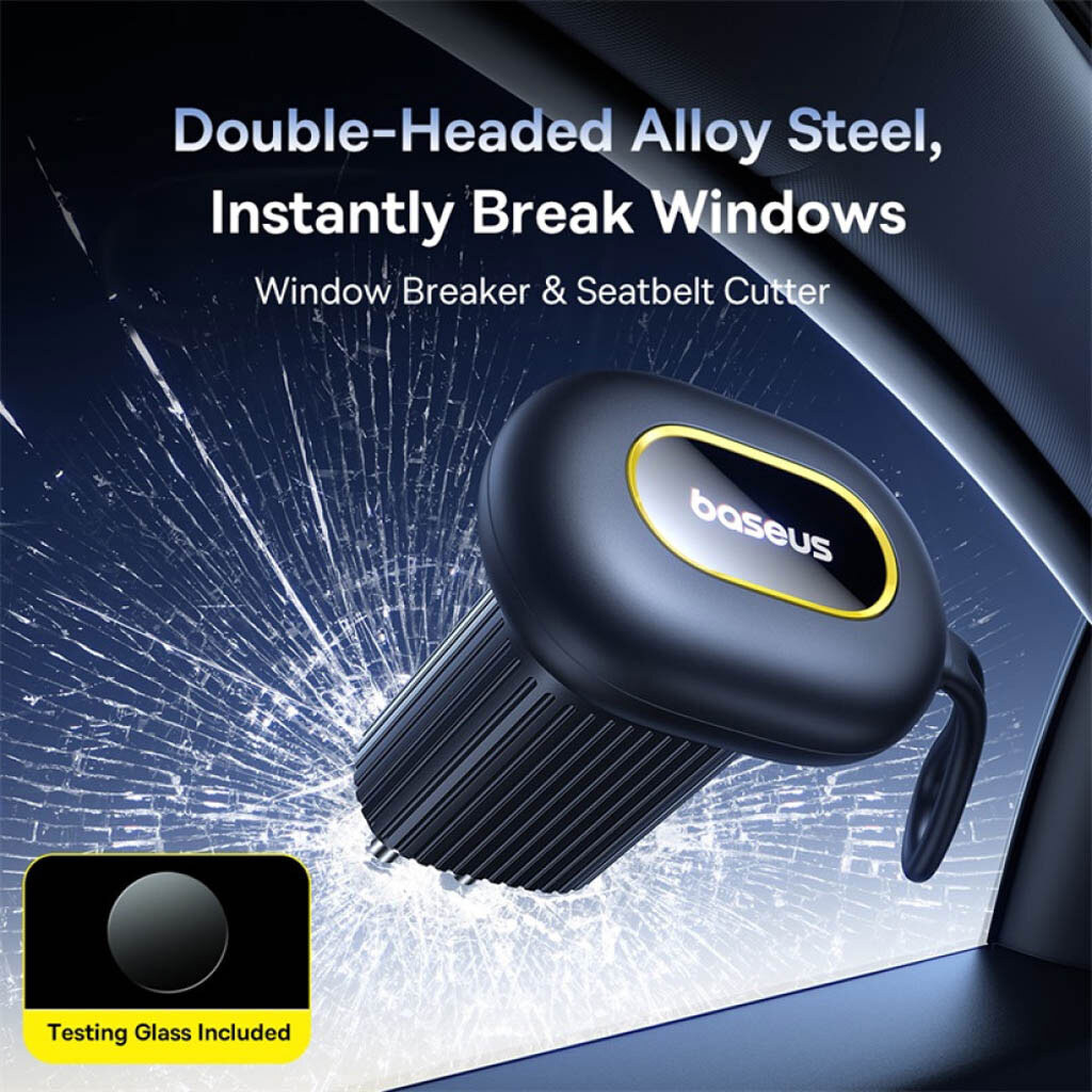 Автомобильный молоток Baseus C10972300121-00 GoTrip DT1, Черный - № 8 Автомобильный молоток Baseus C10972300121-00 GoTrip DT1, Черный - № 8