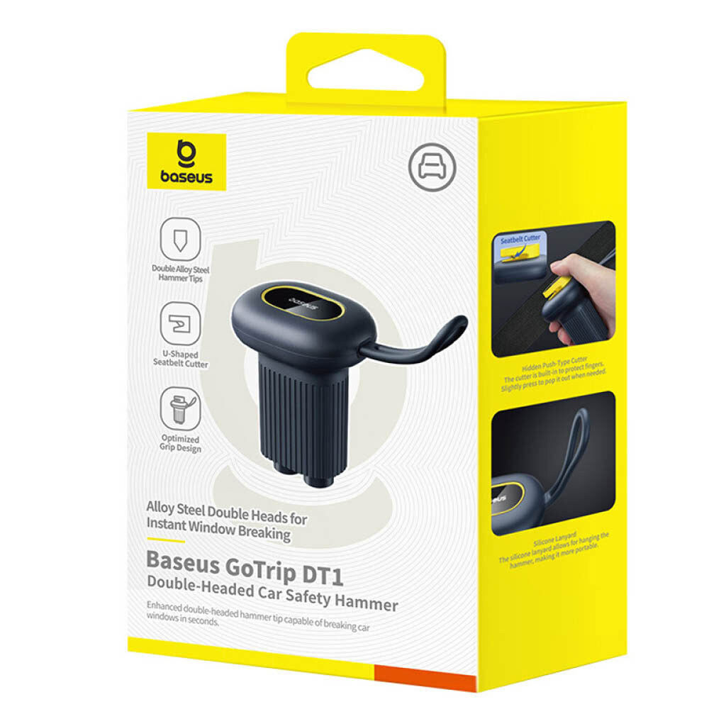 Автомобильный молоток Baseus C10972300121-00 GoTrip DT1, Черный - № 9 Автомобильный молоток Baseus C10972300121-00 GoTrip DT1, Черный - № 9