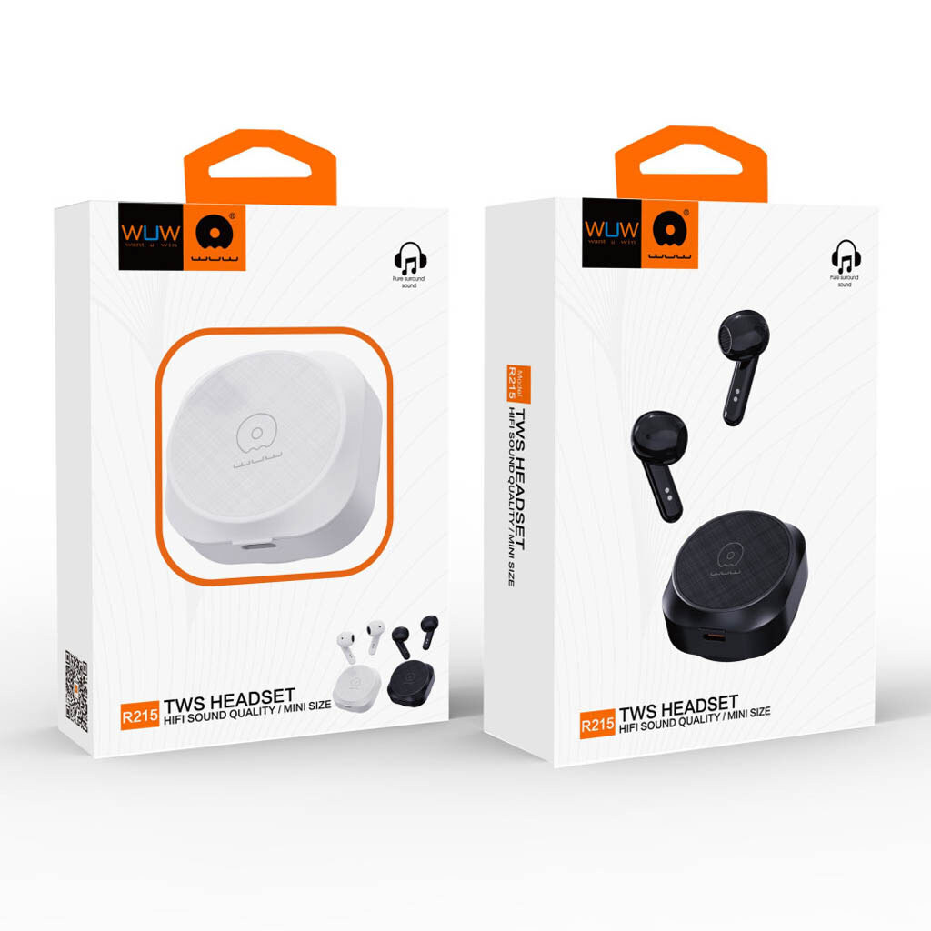 Bluetooth-гарнітура WUW R215, Стерео, Білий - № 6 Bluetooth-гарнітура WUW R215, Стерео, Білий - № 6