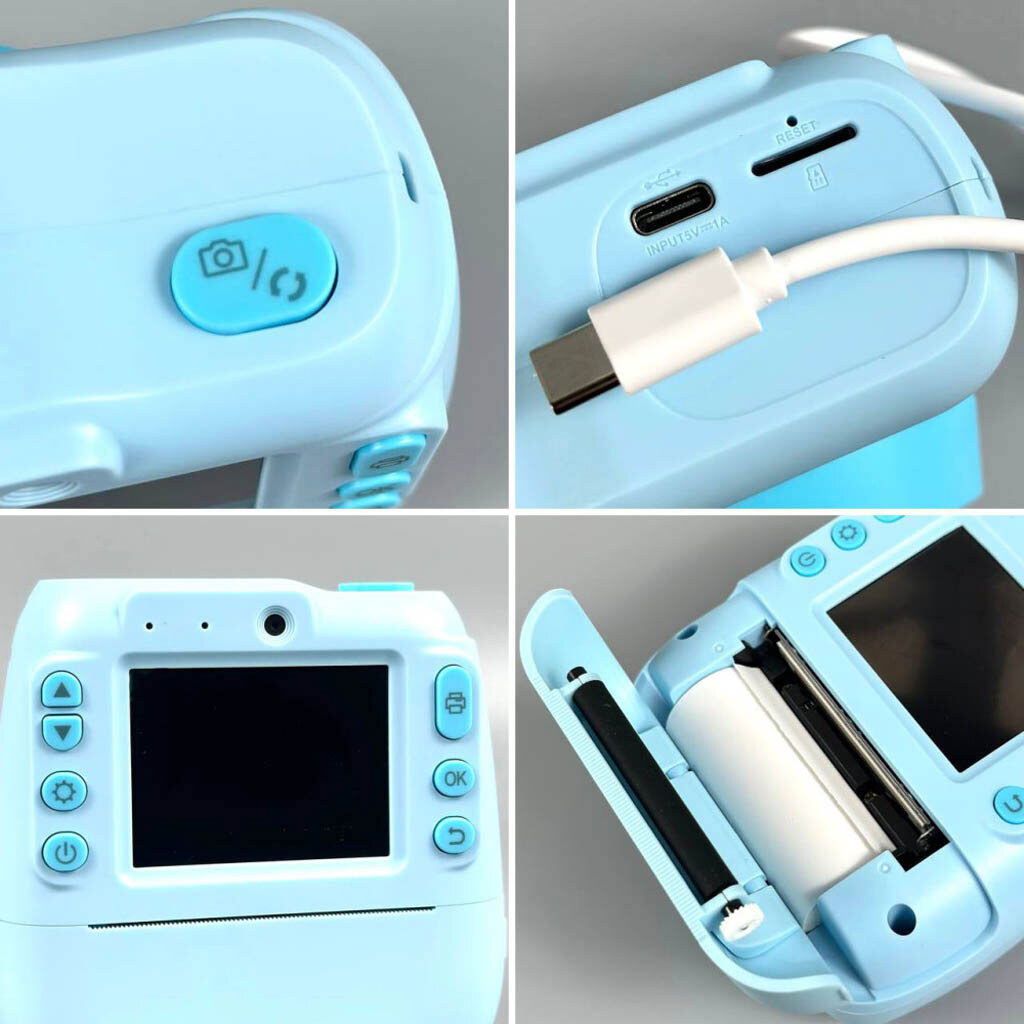 Дитяча фотокамера D102 Color Printing, Блакитний - № 2 Дитяча фотокамера D102 Color Printing, Блакитний - № 2