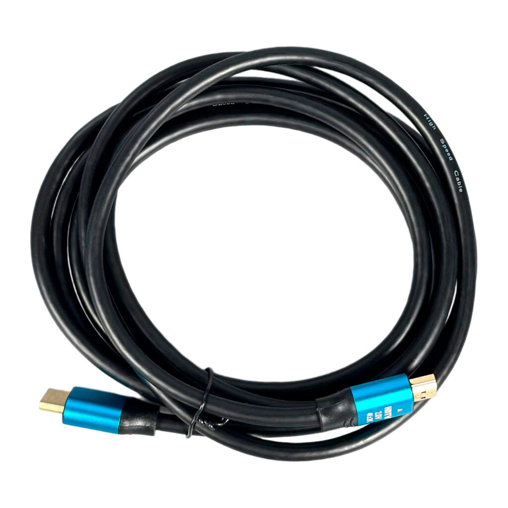 Кабель HDMI - HDMI 2.0V, 0.3 м., Синій - № 1 Кабель HDMI - HDMI 2.0V, 0.3 м., Синій - № 1