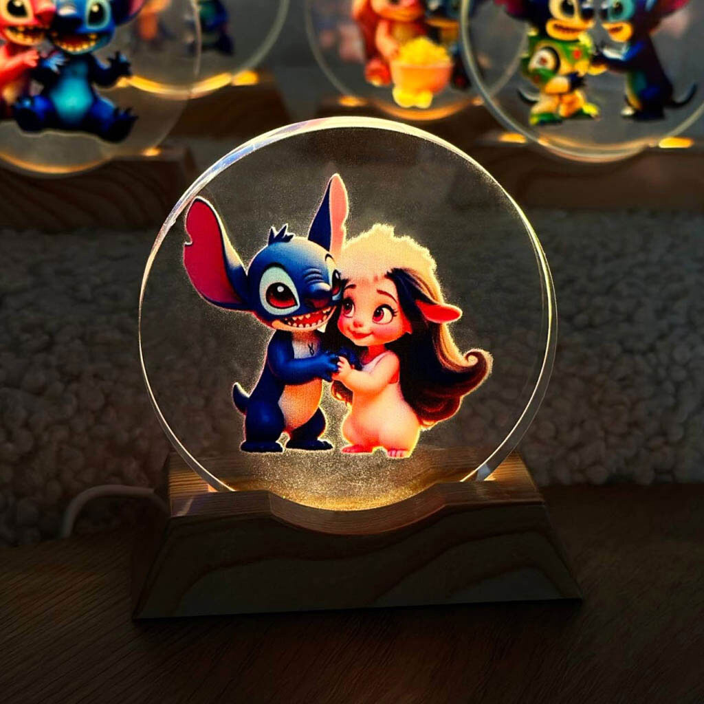 Ночник Лило и Стич, Разноцветный - № 6 Ночник Лило и Стич, Разноцветный - № 6