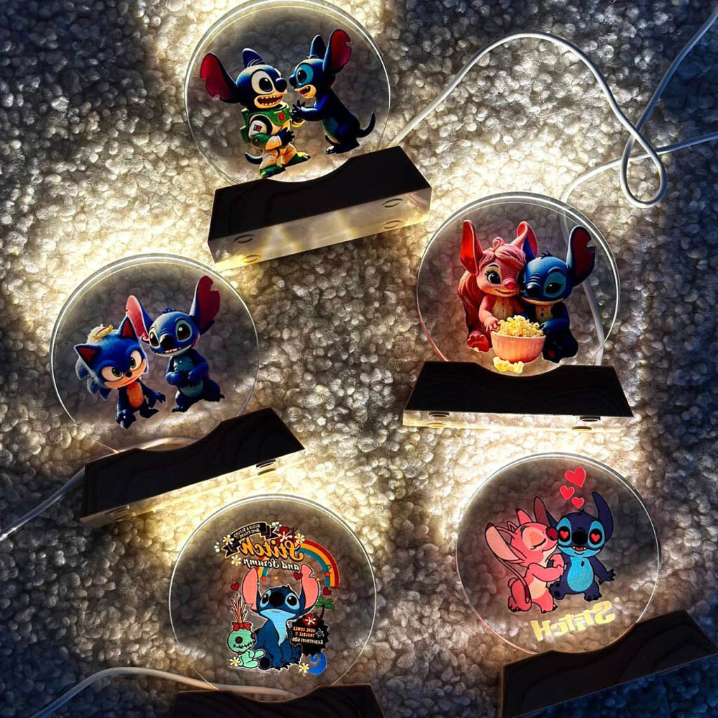 Ночник Лило и Стич, Разноцветный - № 7 Ночник Лило и Стич, Разноцветный - № 7