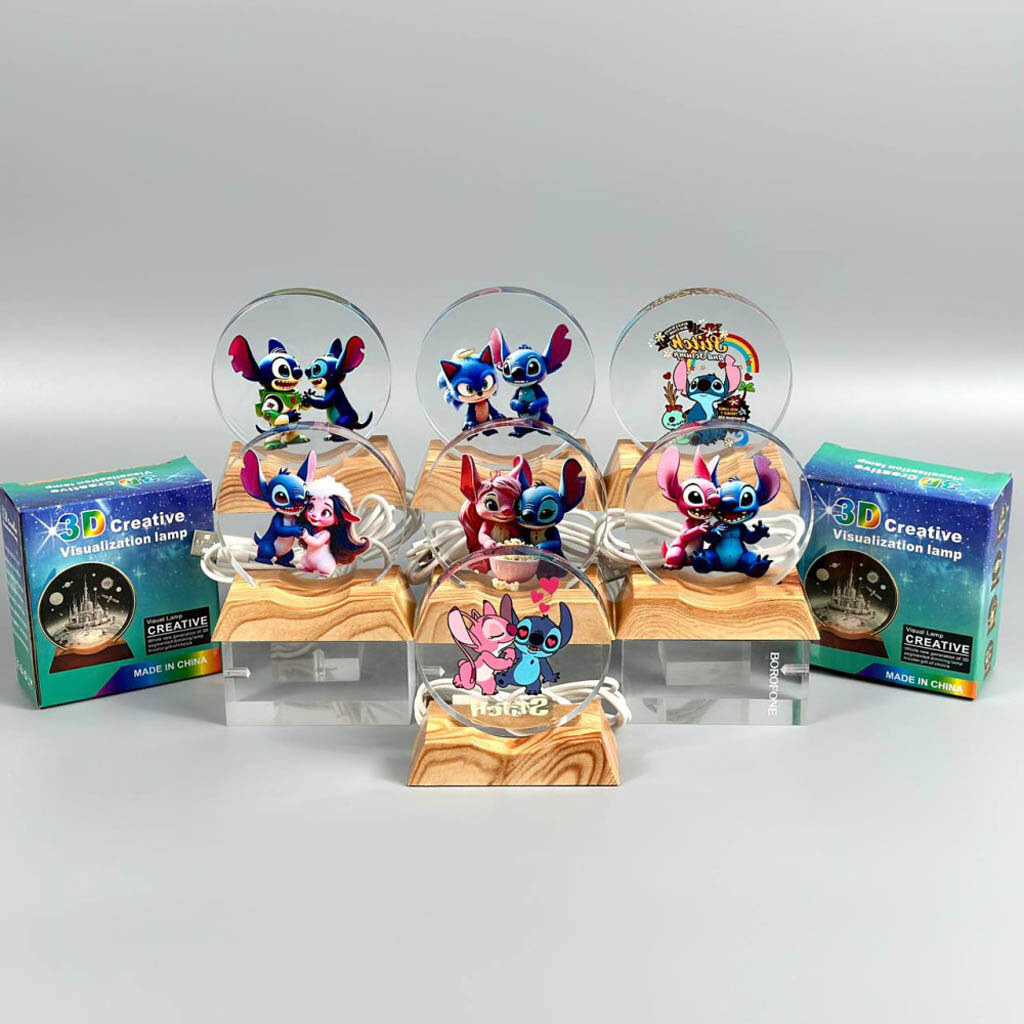 Ночник Лило и Стич, Разноцветный - № 9 Ночник Лило и Стич, Разноцветный - № 9